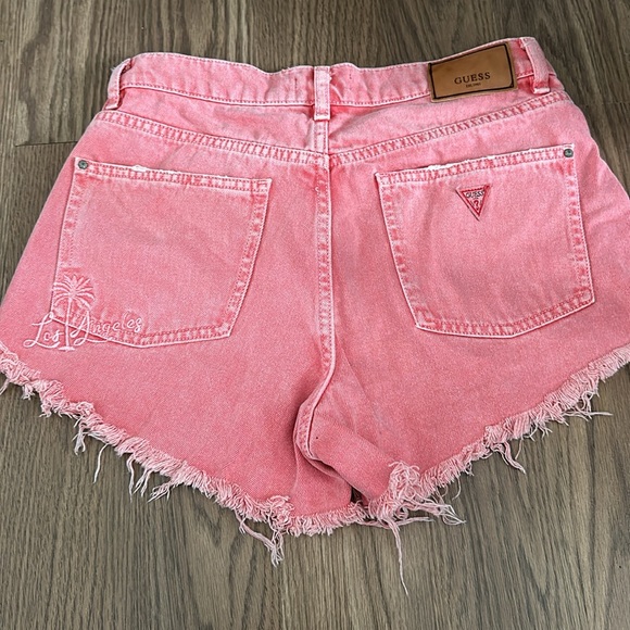 Denim Pink Guess shorts - Picture 3 of 5